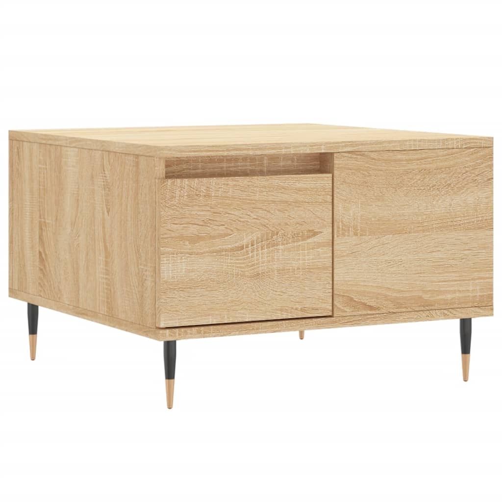VidaXL Salontafel 55x55x36,5 cm bewerkt hout sonoma eikenkleurig