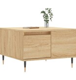 VidaXL Salontafel 55x55x36,5 cm bewerkt hout sonoma eikenkleurig