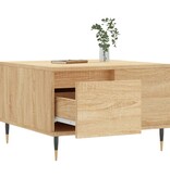 VidaXL Salontafel 55x55x36,5 cm bewerkt hout sonoma eikenkleurig