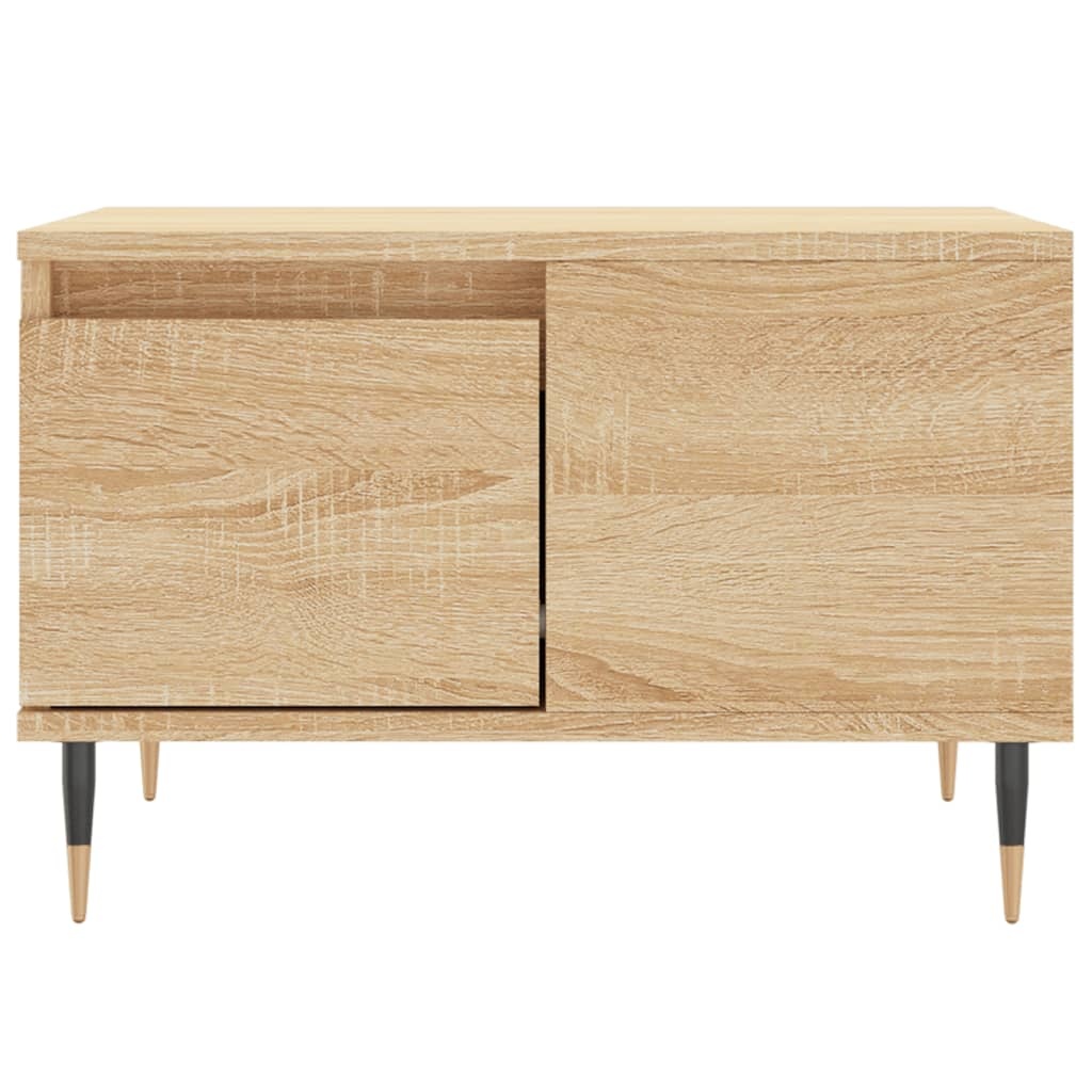 VidaXL Salontafel 55x55x36,5 cm bewerkt hout sonoma eikenkleurig