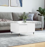 VidaXL Salontafel 55x55x36,5 cm bewerkt hout hoogglans wit