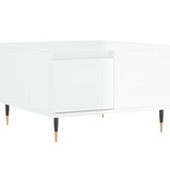 VidaXL Salontafel 55x55x36,5 cm bewerkt hout hoogglans wit