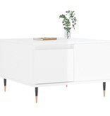 VidaXL Salontafel 55x55x36,5 cm bewerkt hout hoogglans wit