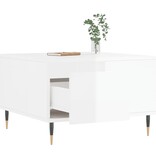 VidaXL Salontafel 55x55x36,5 cm bewerkt hout hoogglans wit