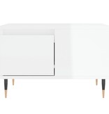 VidaXL Salontafel 55x55x36,5 cm bewerkt hout hoogglans wit