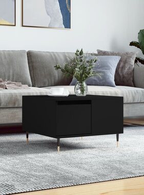 VidaXL Salontafel 55x55x36,5 cm bewerkt hout zwart