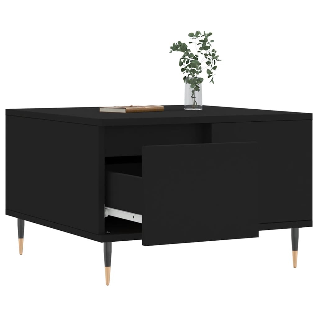 VidaXL Salontafel 55x55x36,5 cm bewerkt hout zwart