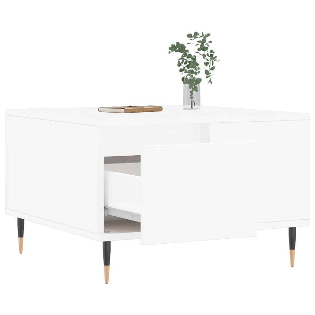VidaXL Salontafel 55x55x36,5 cm bewerkt hout wit