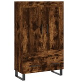 vidaXL Hoge kast 69,5x31x115 cm bewerkt hout gerookt eikenkleurig