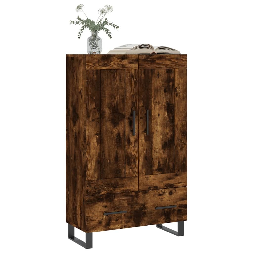VidaXL Hoge kast 69,5x31x115 cm bewerkt hout gerookt eikenkleurig