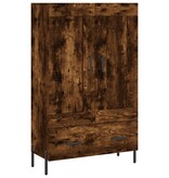 vidaXL Hoge kast 69,5x31x115 cm bewerkt hout gerookt eikenkleurig