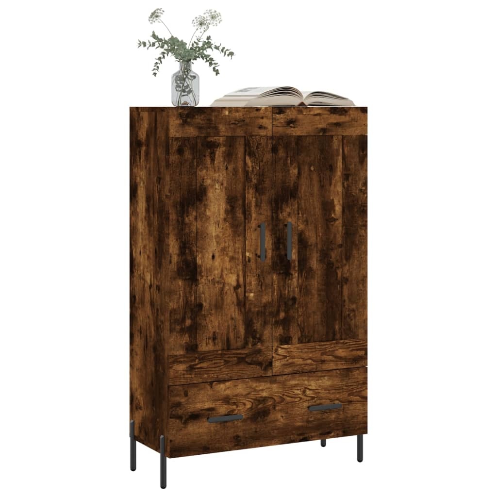 VidaXL Hoge kast 69,5x31x115 cm bewerkt hout gerookt eikenkleurig