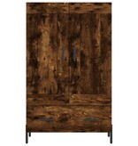 vidaXL Hoge kast 69,5x31x115 cm bewerkt hout gerookt eikenkleurig