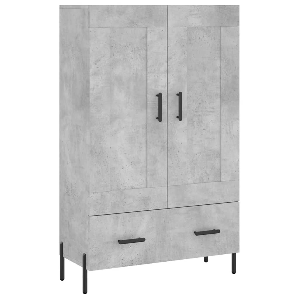 VidaXL Hoge kast 69,5x31x115 cm bewerkt hout betongrijs