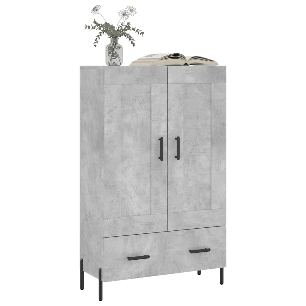VidaXL Hoge kast 69,5x31x115 cm bewerkt hout betongrijs