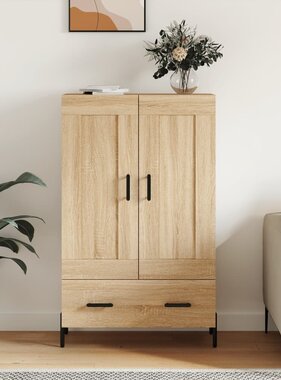 VidaXL Hoge kast 69,5x31x115 cm bewerkt hout sonoma eikenkleurig