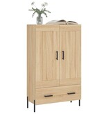 VidaXL Hoge kast 69,5x31x115 cm bewerkt hout sonoma eikenkleurig