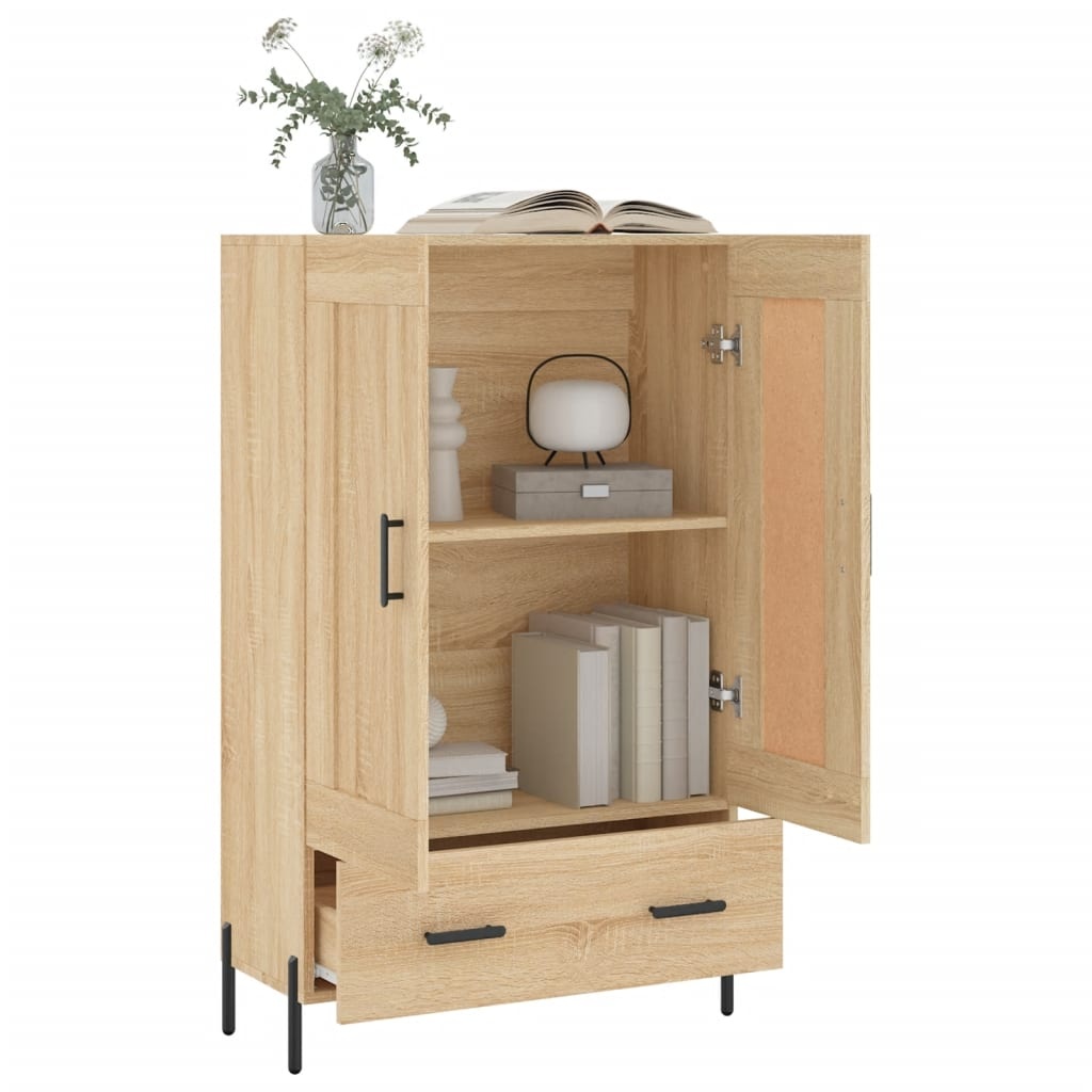 VidaXL Hoge kast 69,5x31x115 cm bewerkt hout sonoma eikenkleurig