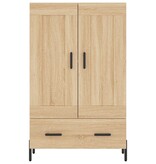 VidaXL Hoge kast 69,5x31x115 cm bewerkt hout sonoma eikenkleurig