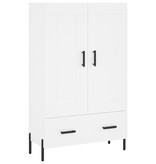 VidaXL Hoge kast 69,5x31x115 cm bewerkt hout wit