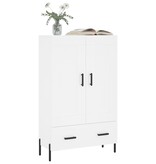 VidaXL Hoge kast 69,5x31x115 cm bewerkt hout wit