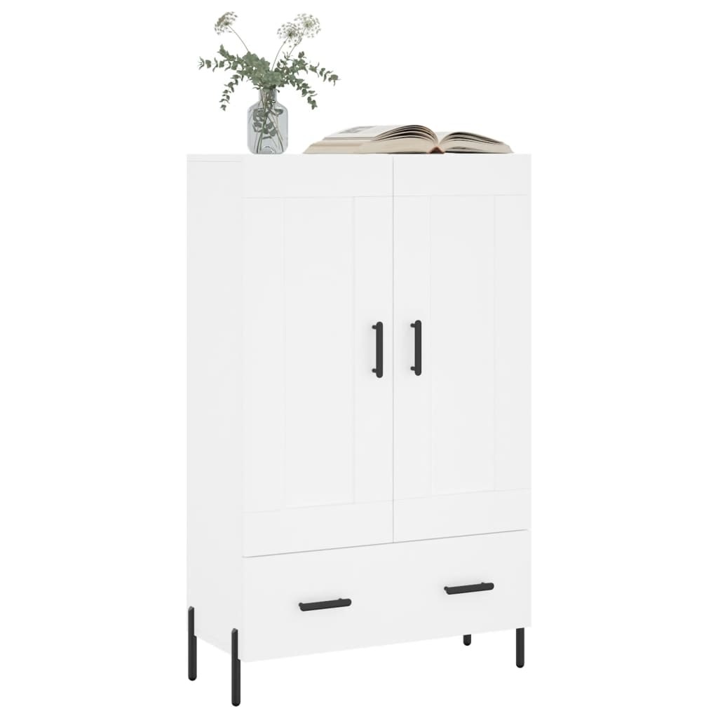 VidaXL Hoge kast 69,5x31x115 cm bewerkt hout wit