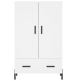 VidaXL Hoge kast 69,5x31x115 cm bewerkt hout wit