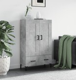 VidaXL Hoge kast 69,5x31x115 cm bewerkt hout betongrijs
