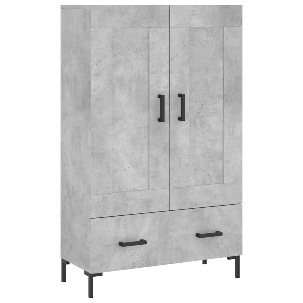 VidaXL Hoge kast 69,5x31x115 cm bewerkt hout betongrijs