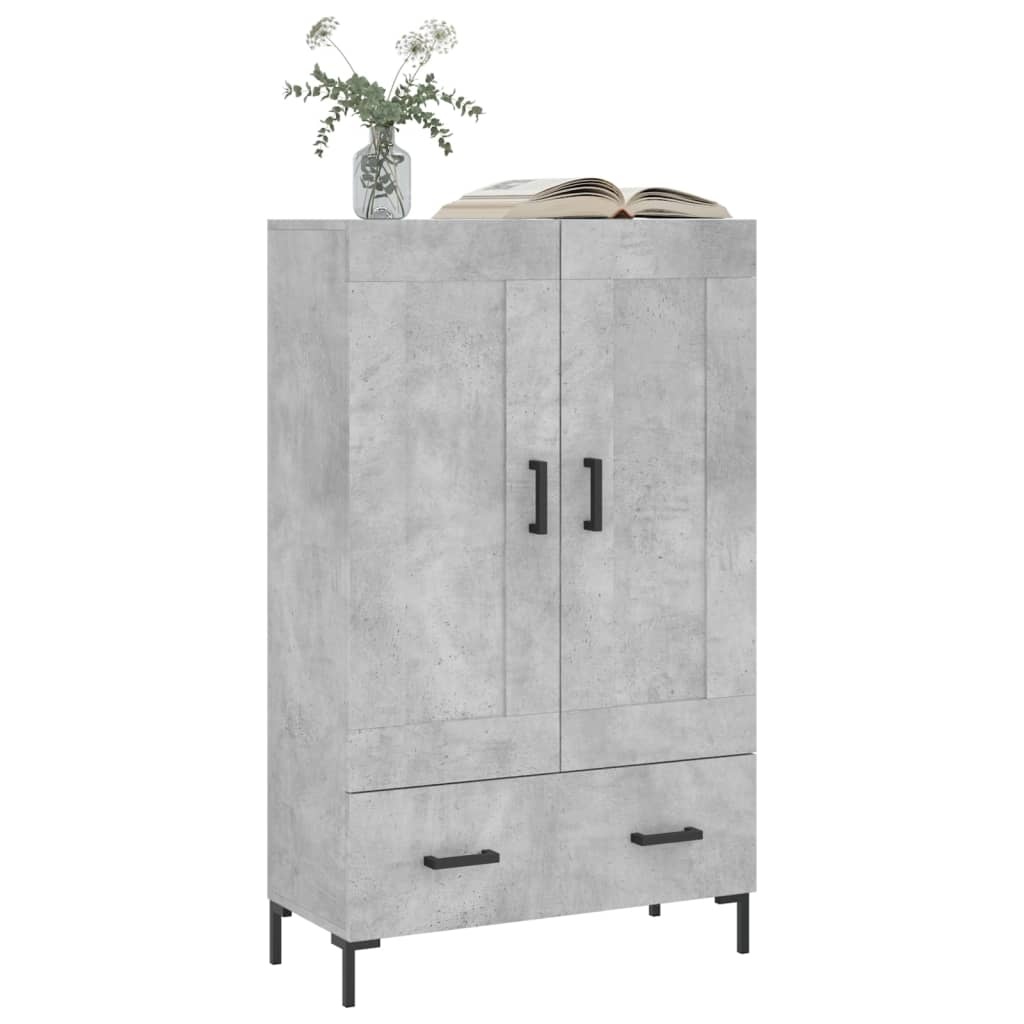 VidaXL Hoge kast 69,5x31x115 cm bewerkt hout betongrijs