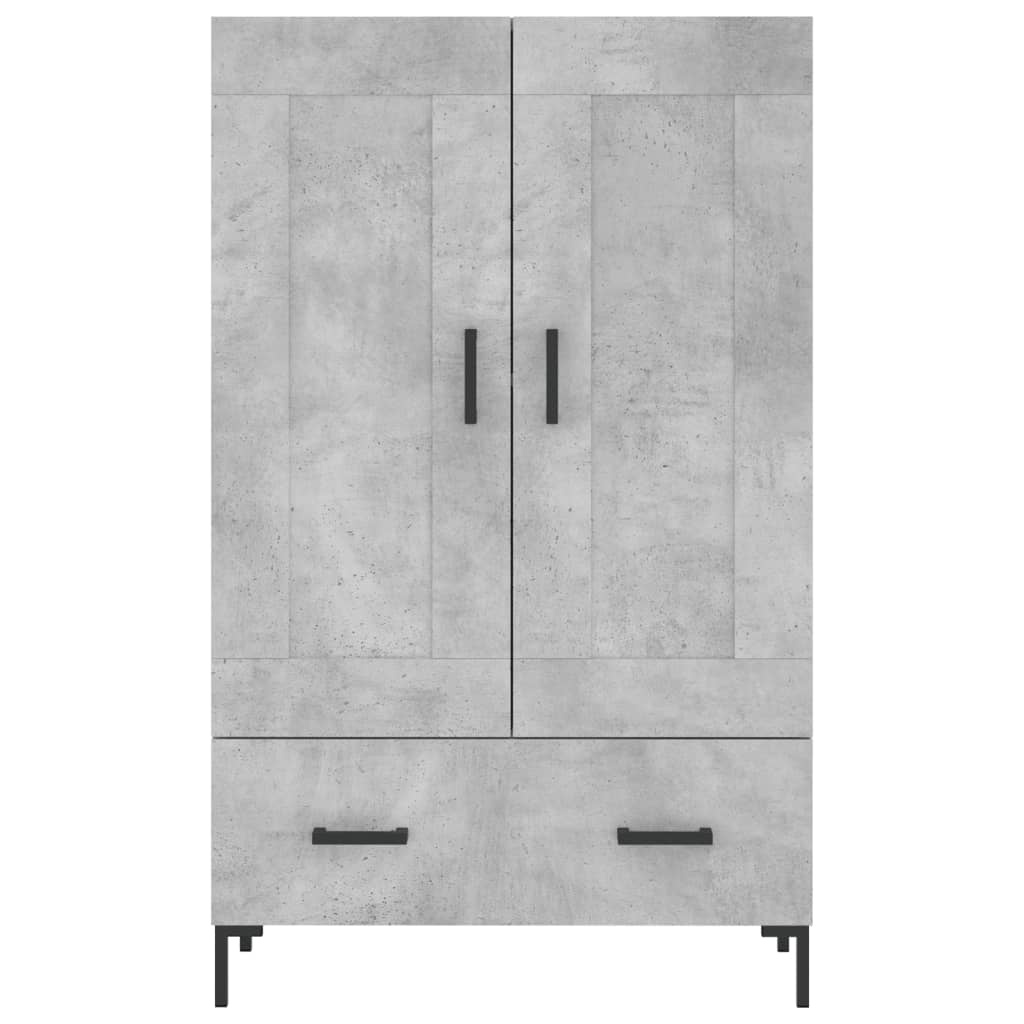 VidaXL Hoge kast 69,5x31x115 cm bewerkt hout betongrijs