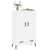 VidaXL Hoge kast 69,5x31x115 cm bewerkt hout wit
