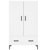 VidaXL Hoge kast 69,5x31x115 cm bewerkt hout wit