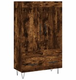 VidaXL Hoge kast 69,5x31x115 cm bewerkt hout gerookt eikenkleurig