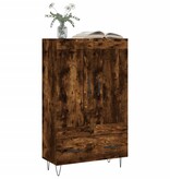 VidaXL Hoge kast 69,5x31x115 cm bewerkt hout gerookt eikenkleurig