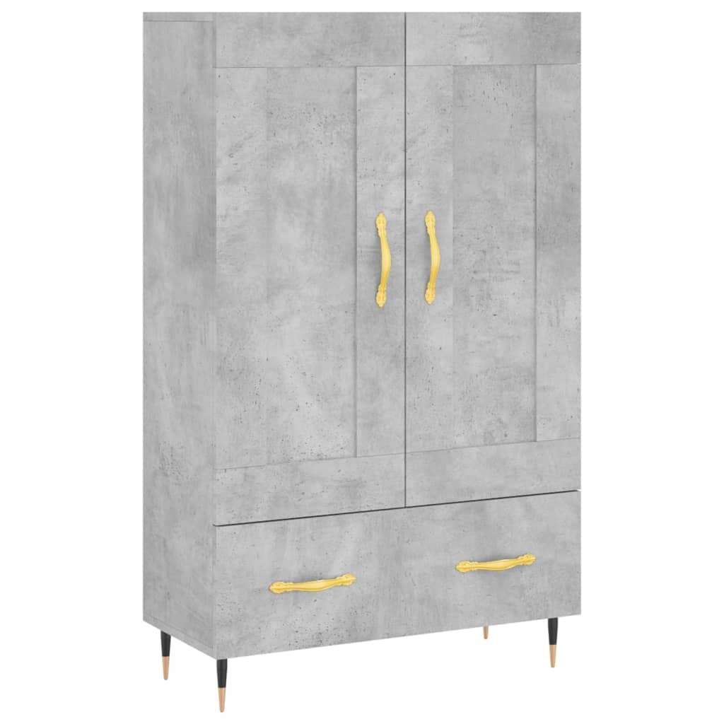 VidaXL Hoge kast 69,5x31x115 cm bewerkt hout betongrijs