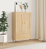 VidaXL Hoge kast 69,5x31x115 cm bewerkt hout sonoma eikenkleurig