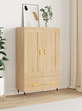 VidaXL Hoge kast 69,5x31x115 cm bewerkt hout sonoma eikenkleurig
