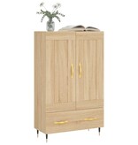 VidaXL Hoge kast 69,5x31x115 cm bewerkt hout sonoma eikenkleurig