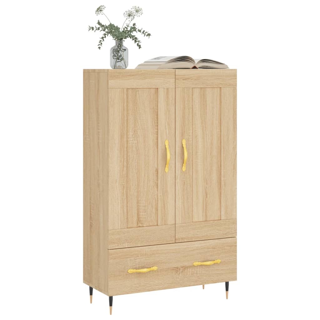 VidaXL Hoge kast 69,5x31x115 cm bewerkt hout sonoma eikenkleurig