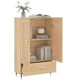 VidaXL Hoge kast 69,5x31x115 cm bewerkt hout sonoma eikenkleurig