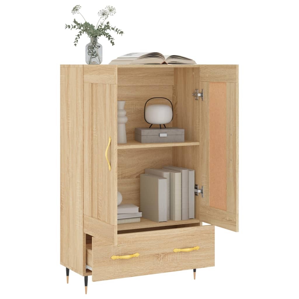 VidaXL Hoge kast 69,5x31x115 cm bewerkt hout sonoma eikenkleurig