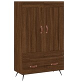 VidaXL Hoge kast 69,5x31x115 cm bewerkt hout bruineikenkleurig