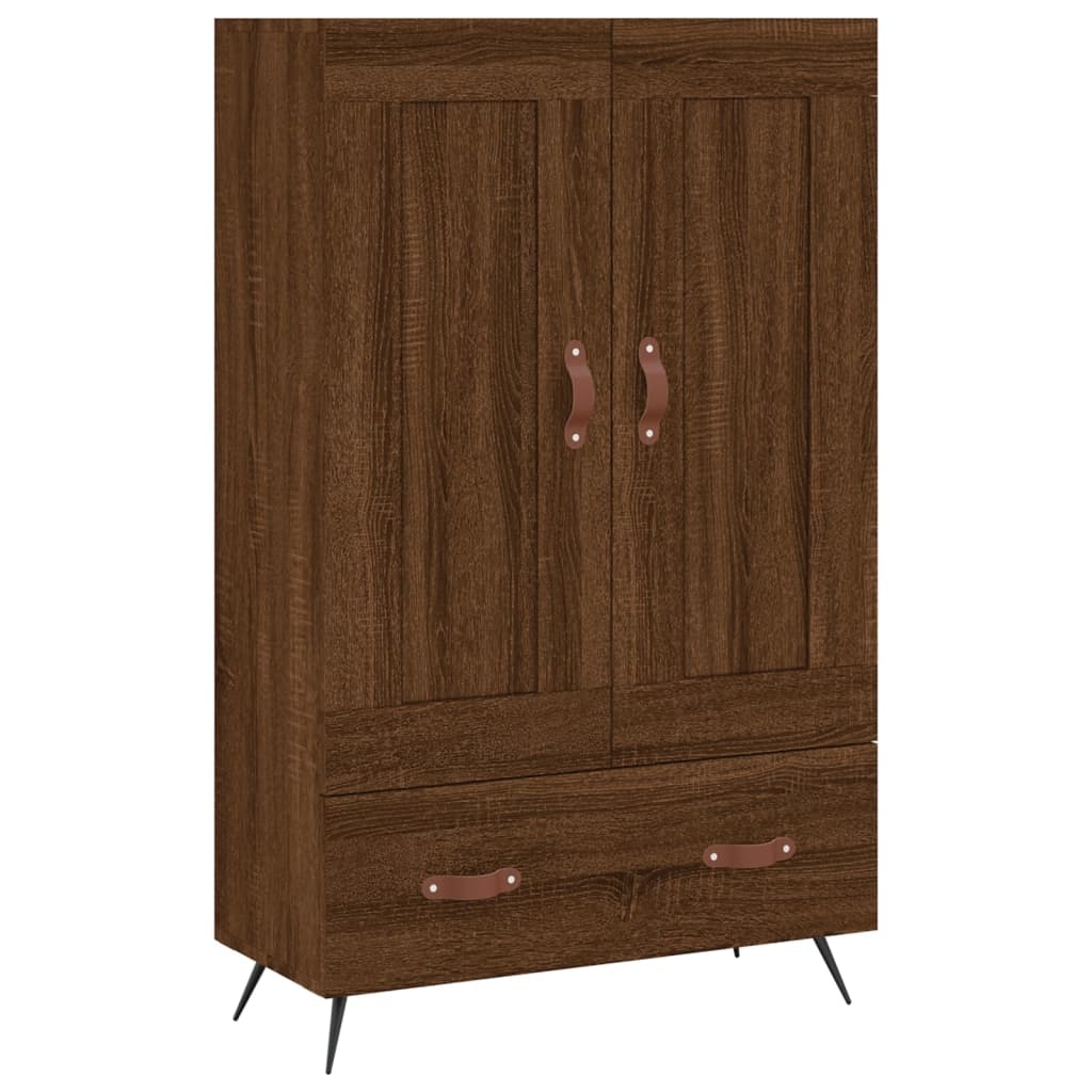 VidaXL Hoge kast 69,5x31x115 cm bewerkt hout bruineikenkleurig