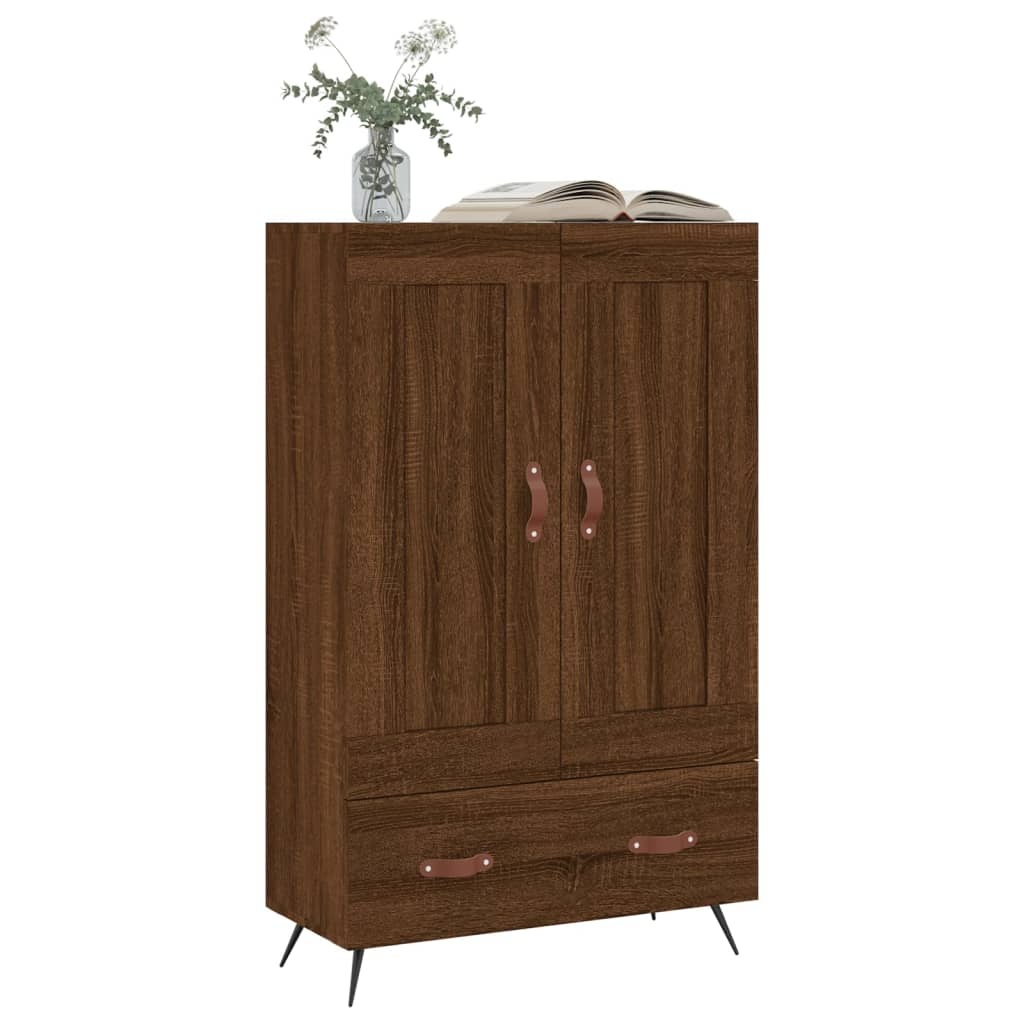 VidaXL Hoge kast 69,5x31x115 cm bewerkt hout bruineikenkleurig