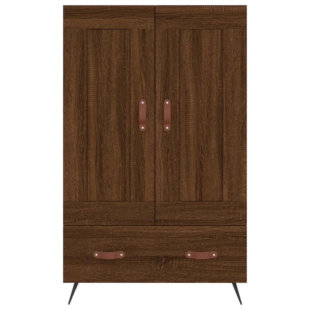 VidaXL Hoge kast 69,5x31x115 cm bewerkt hout bruineikenkleurig