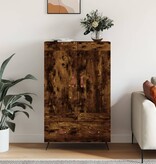 VidaXL Hoge kast 69,5x31x115 cm bewerkt hout gerookt eikenkleurig
