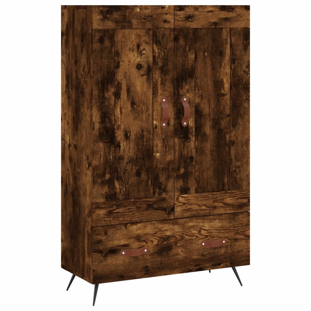 VidaXL Hoge kast 69,5x31x115 cm bewerkt hout gerookt eikenkleurig
