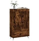VidaXL Hoge kast 69,5x31x115 cm bewerkt hout gerookt eikenkleurig