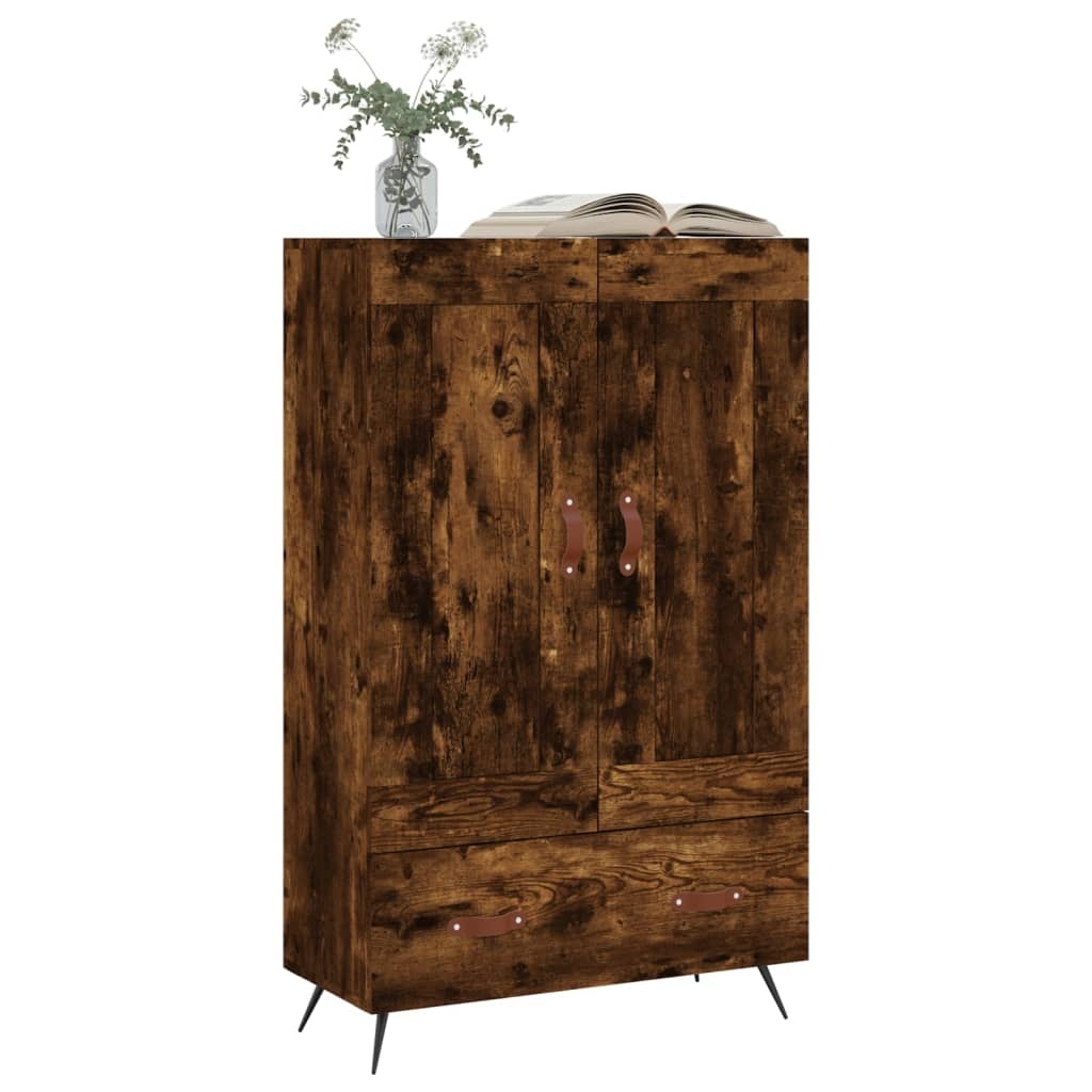 VidaXL Hoge kast 69,5x31x115 cm bewerkt hout gerookt eikenkleurig